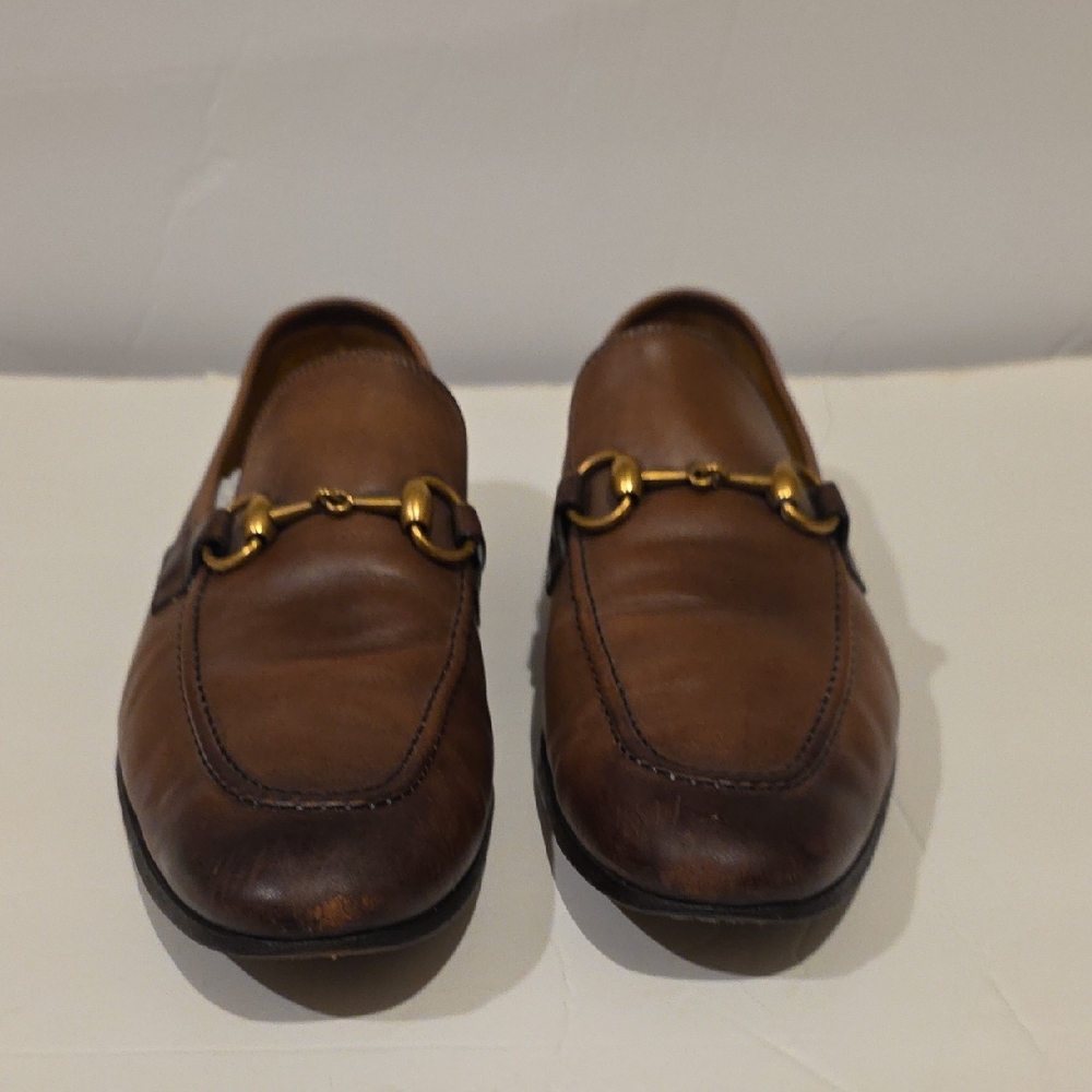Gucci Brown Leather Horsebit Loafers Uk 6.5 - Picture 4 of 12